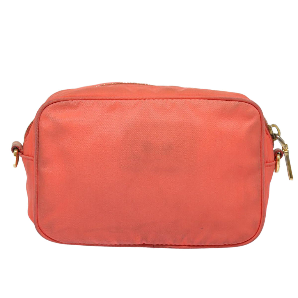 PRADA Ribbon Shoulder Bag Nylon Orange 80629