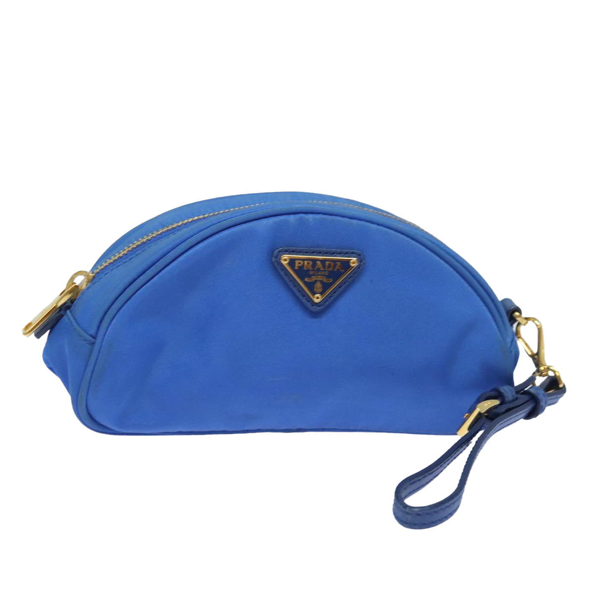 PRADA Pouch Nylon Blue 81167