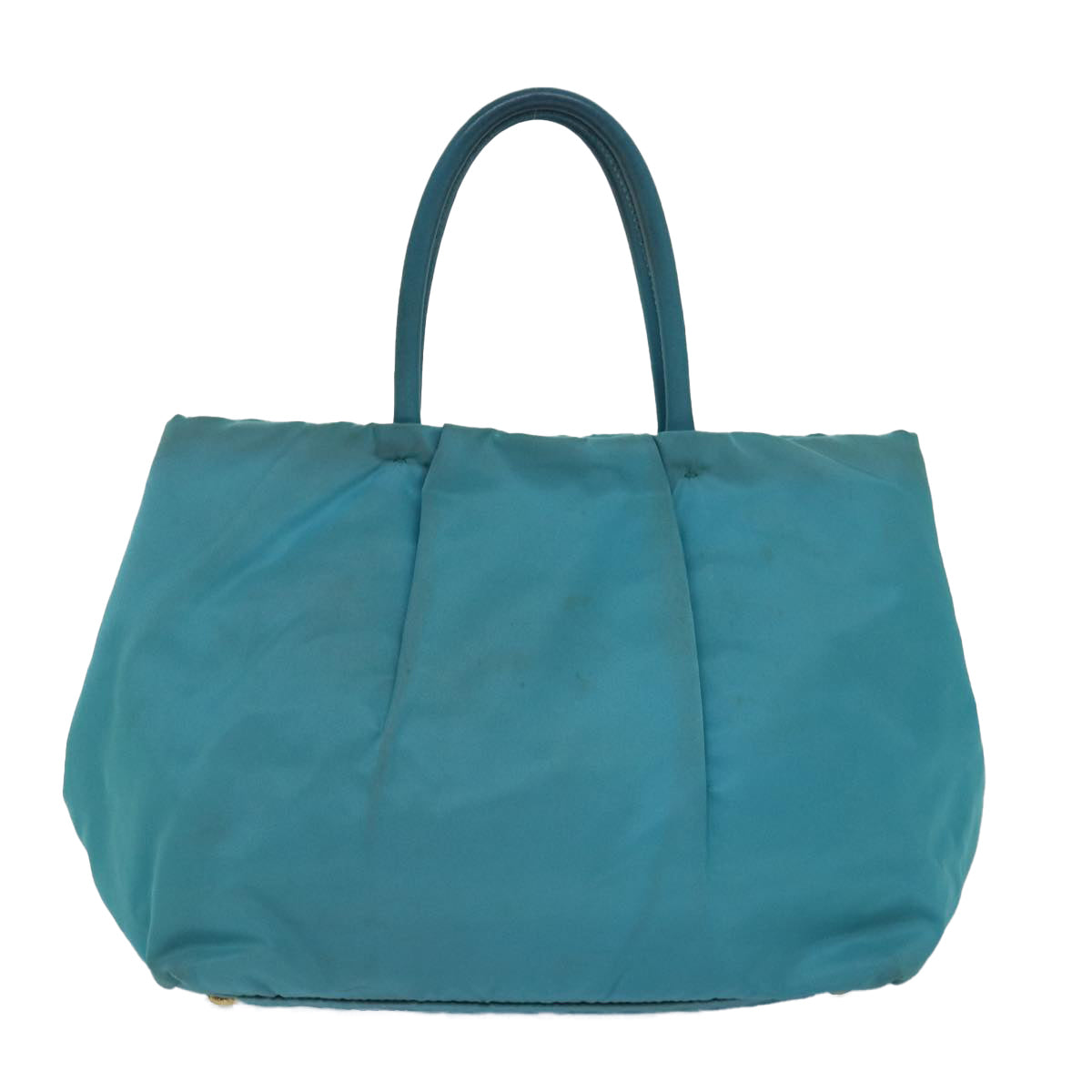 PRADA Hand Bag Nylon Turquoise Blue 81466