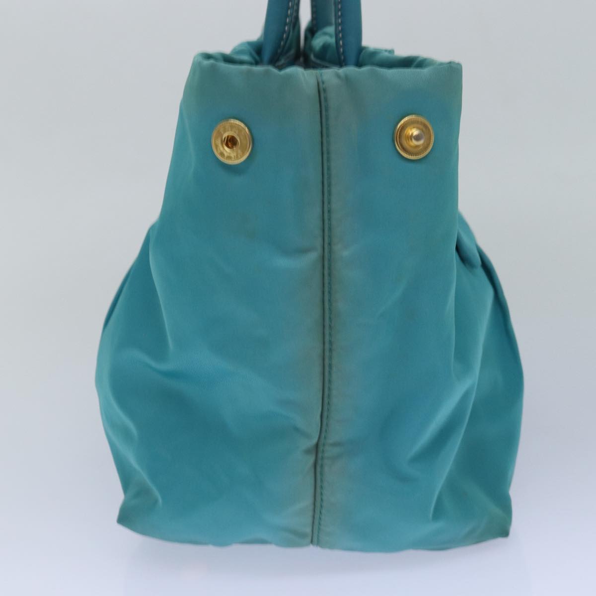 PRADA Hand Bag Nylon Turquoise Blue 81466