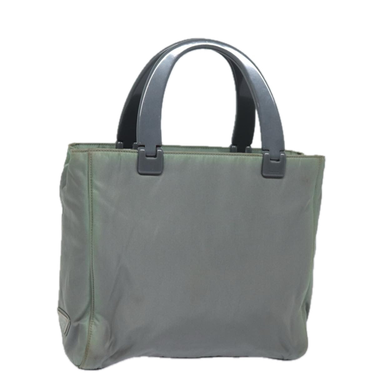 PRADA Hand Bag Nylon Gray 81833