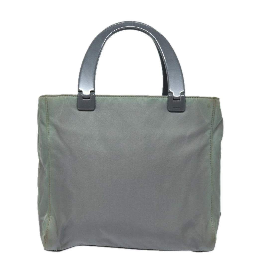 PRADA Hand Bag Nylon Gray 81833