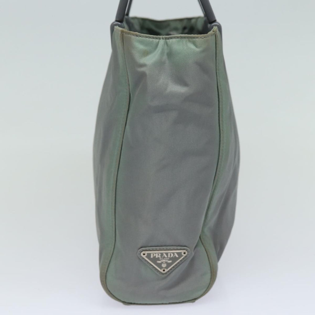 PRADA Hand Bag Nylon Gray 81833