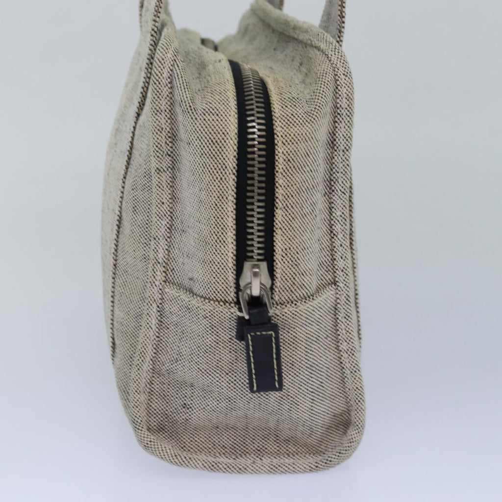PRADA Hand Bag Canvas Gray 82074