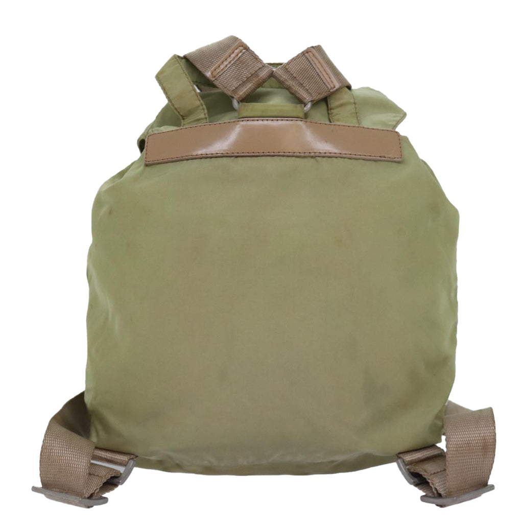 PRADA Backpack Nylon Khaki 82104