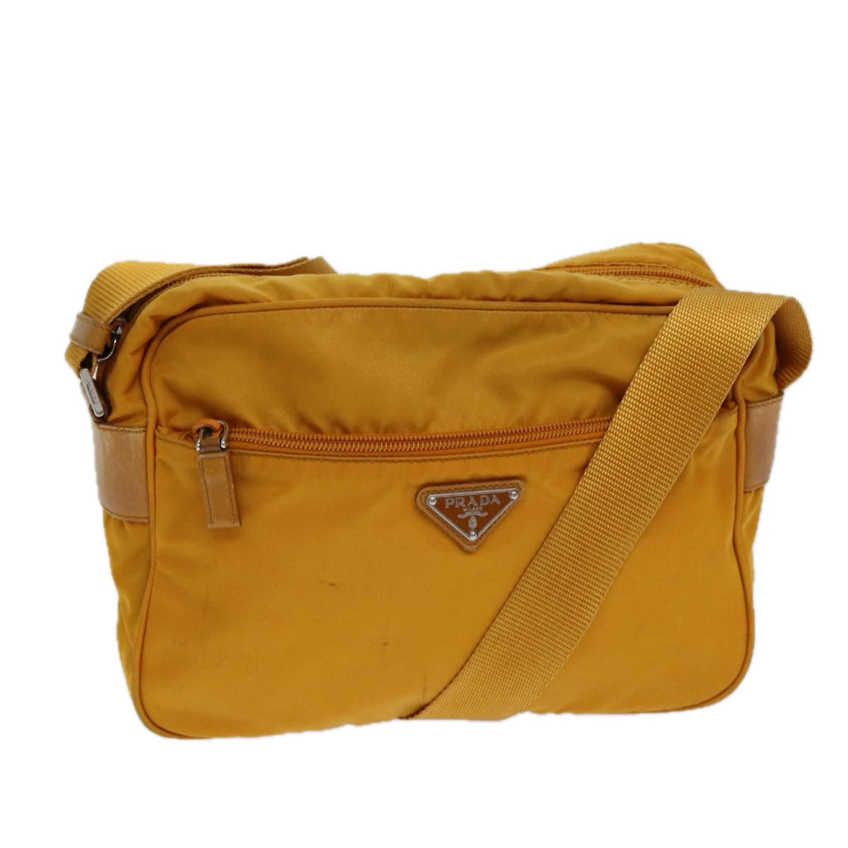 PRADA Shoulder Bag Nylon Orange 82569