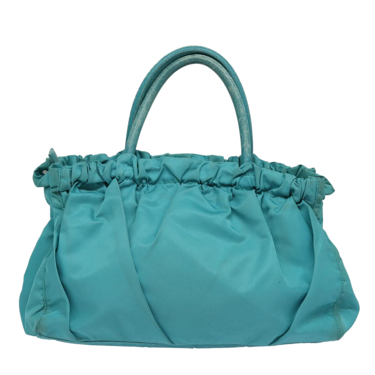 PRADA Hand Bag Nylon 2way Turquoise Blue 83957