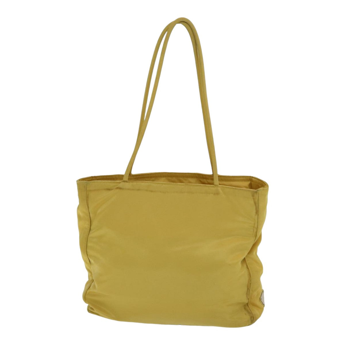 PRADA Tote Bag Nylon Yellow Silver 84670