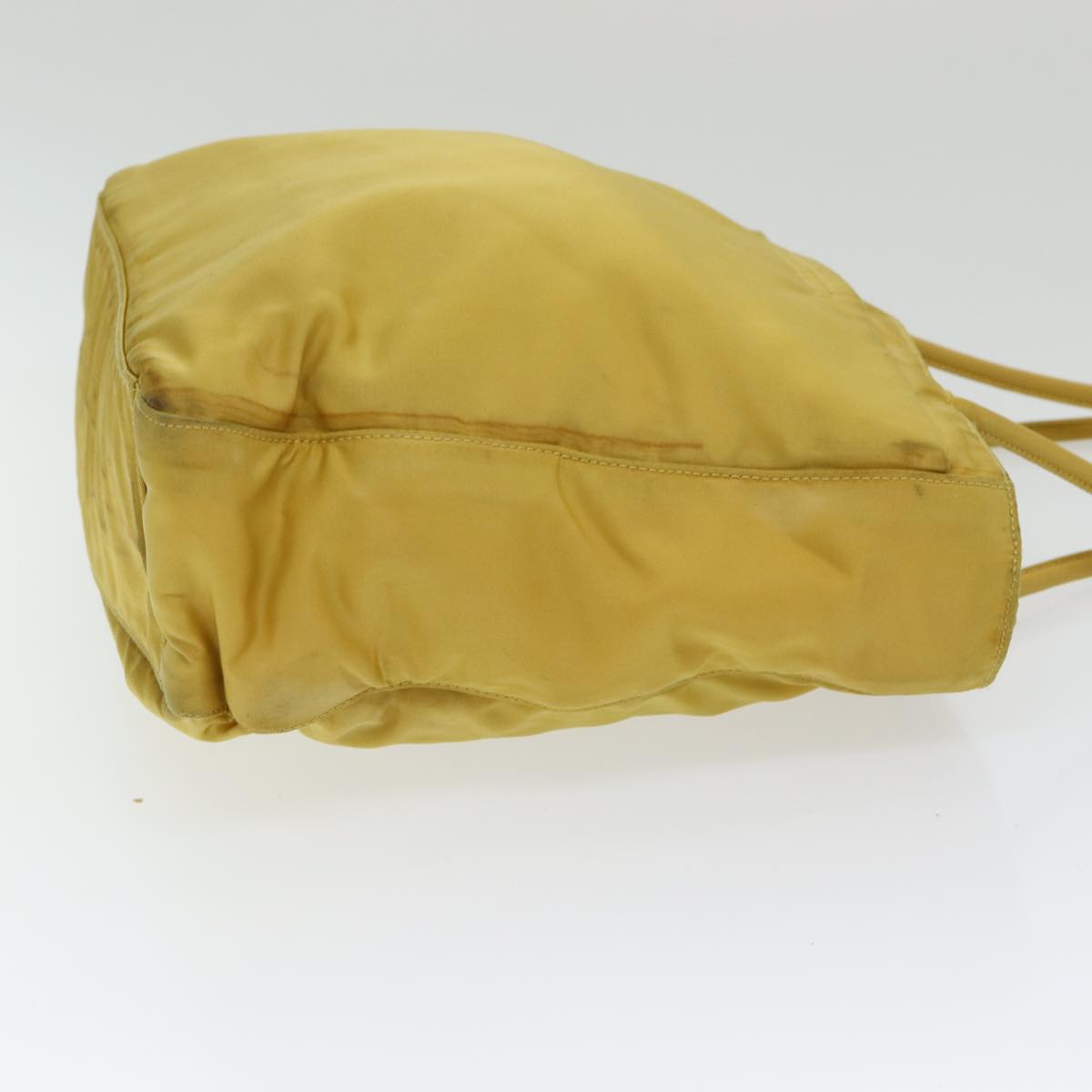 PRADA Tote Bag Nylon Yellow Silver 84670