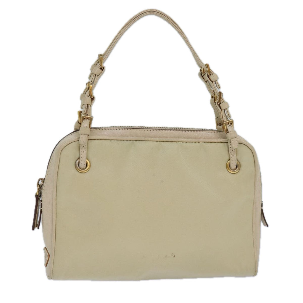 PRADA Hand Bag Nylon Gold Beige 85224