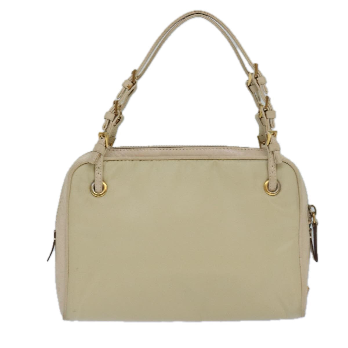 PRADA Hand Bag Nylon Gold Beige 85224