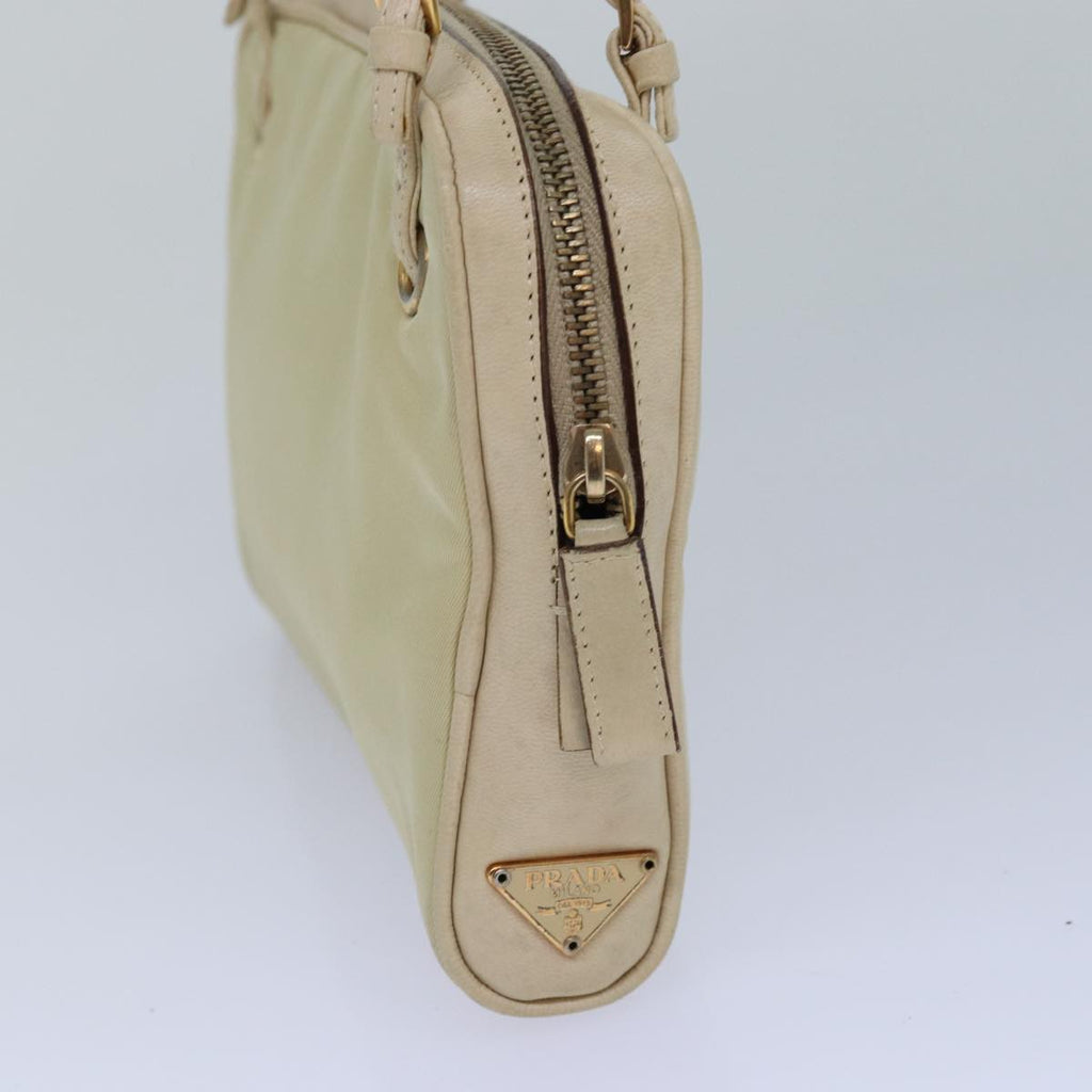 PRADA Hand Bag Nylon Gold Beige 85224