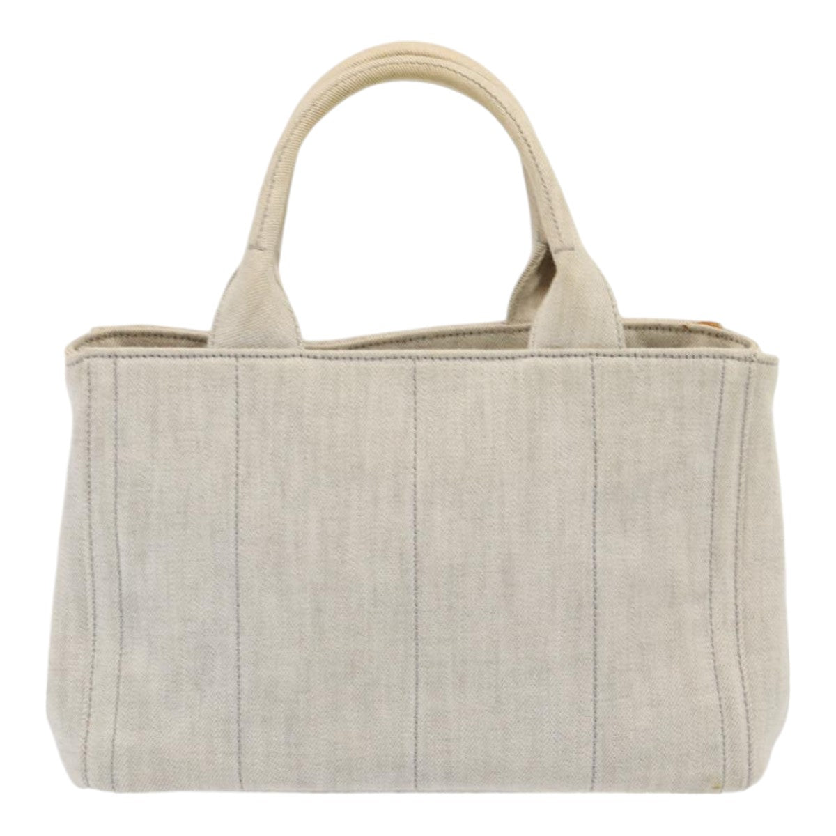 PRADA Bijoux Canapa PM Hand Bag Canvas 2way Gray Silver 85622