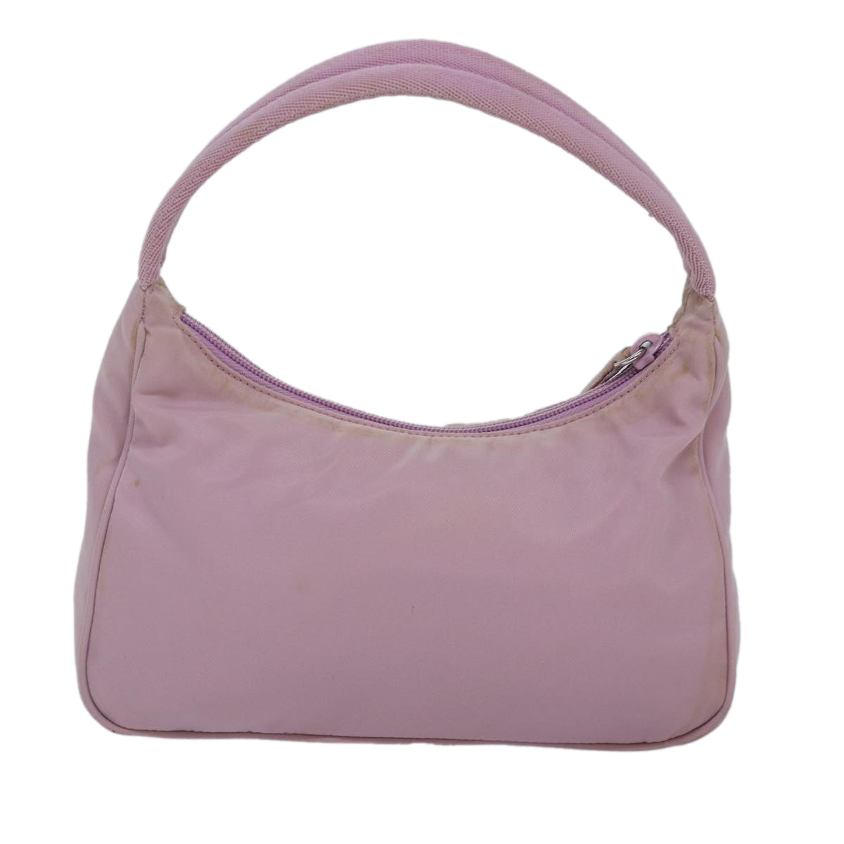 PRADA Hand Bag Nylon Pink Silver 85665