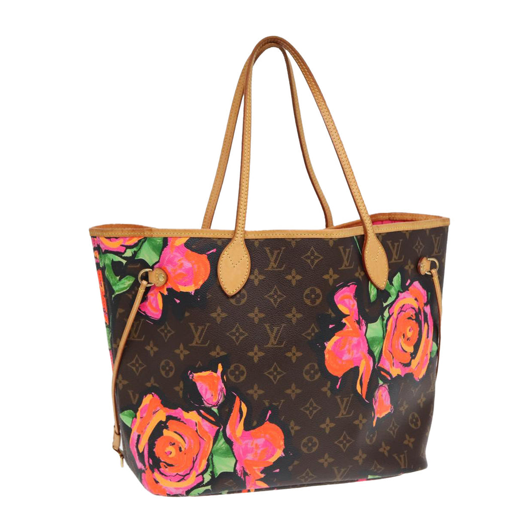 LOUIS VUITTON Monogram Rose Neverfull MM Tote Bag M48613 LV 85918AV
