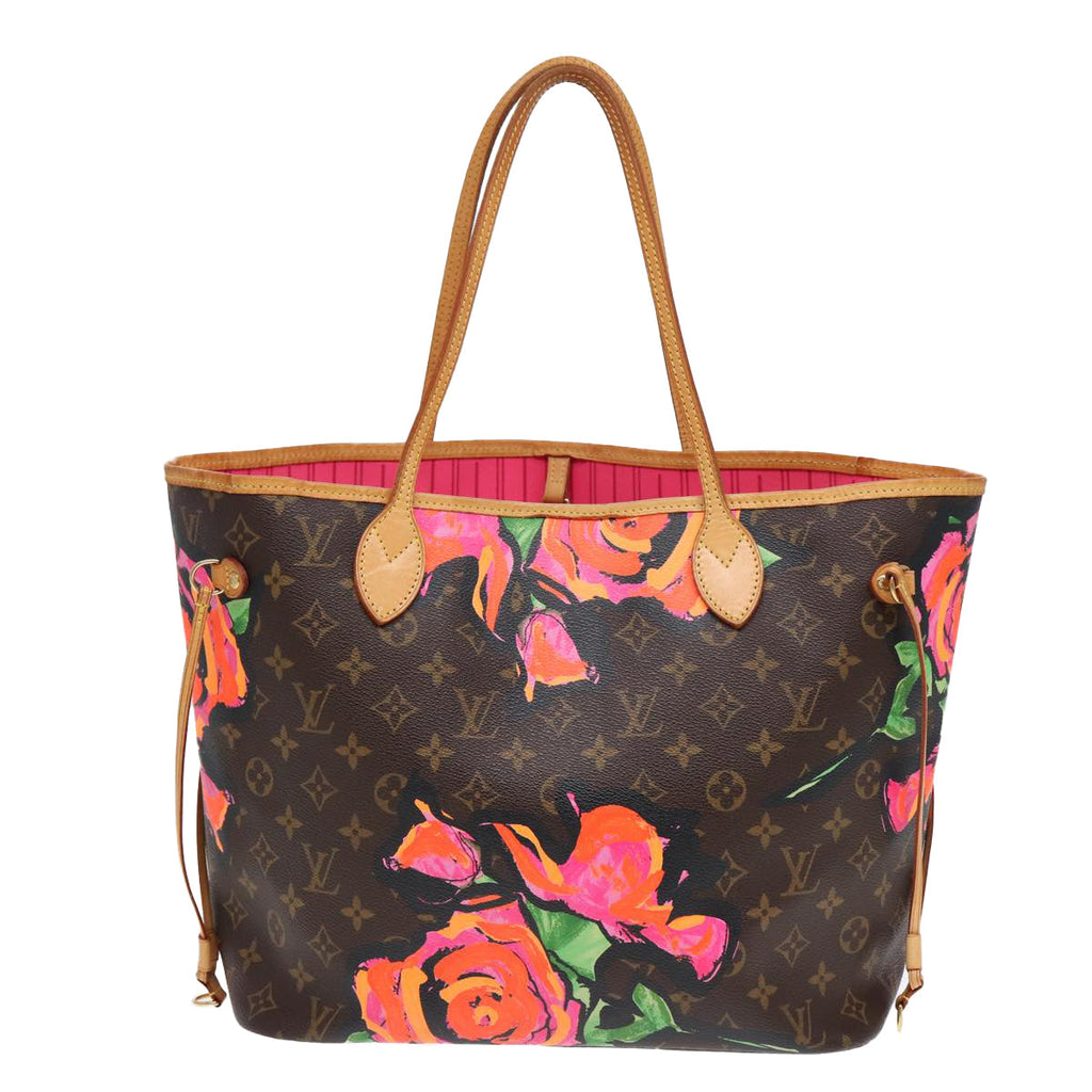 LOUIS VUITTON Monogram Rose Neverfull MM Tote Bag M48613 LV 85918AV