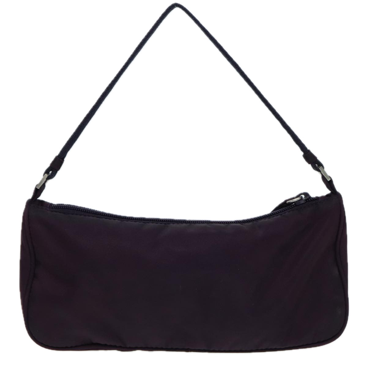 PRADA Accessory Pouch Nylon Purple Silver 86169