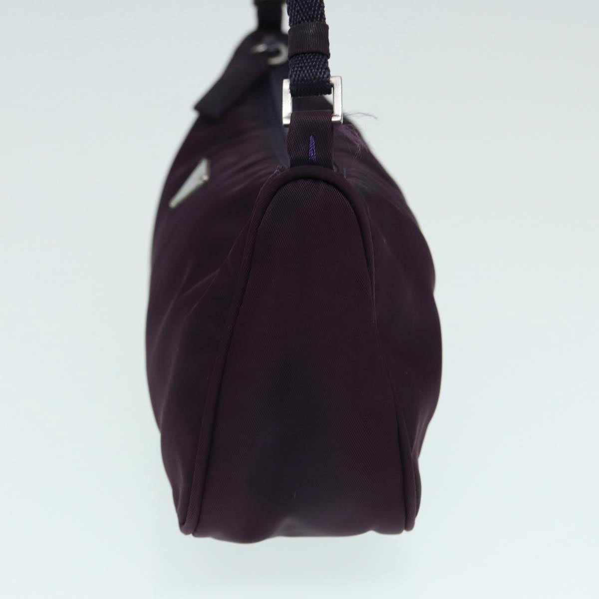 PRADA Accessory Pouch Nylon Purple Silver 86169