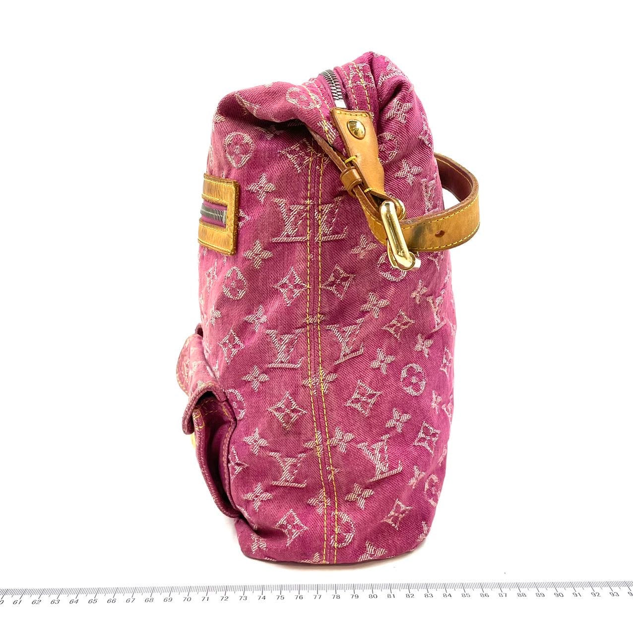 Louis Vuitton Monogram Pink Denim Baggy GM Large Shoulder Bag