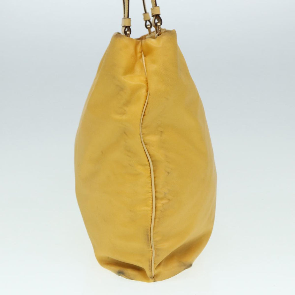 PRADA Tote Bag Nylon Yellow Gold 87177