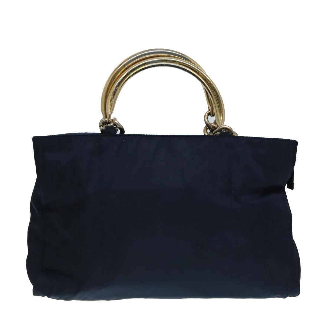 PRADA Hand Bag Nylon Navy 87347