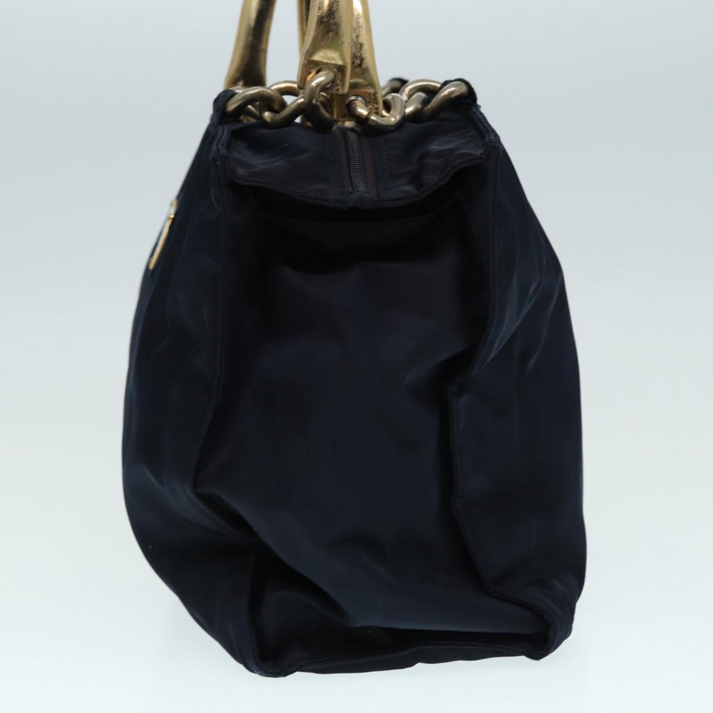 PRADA Hand Bag Nylon Navy 87347