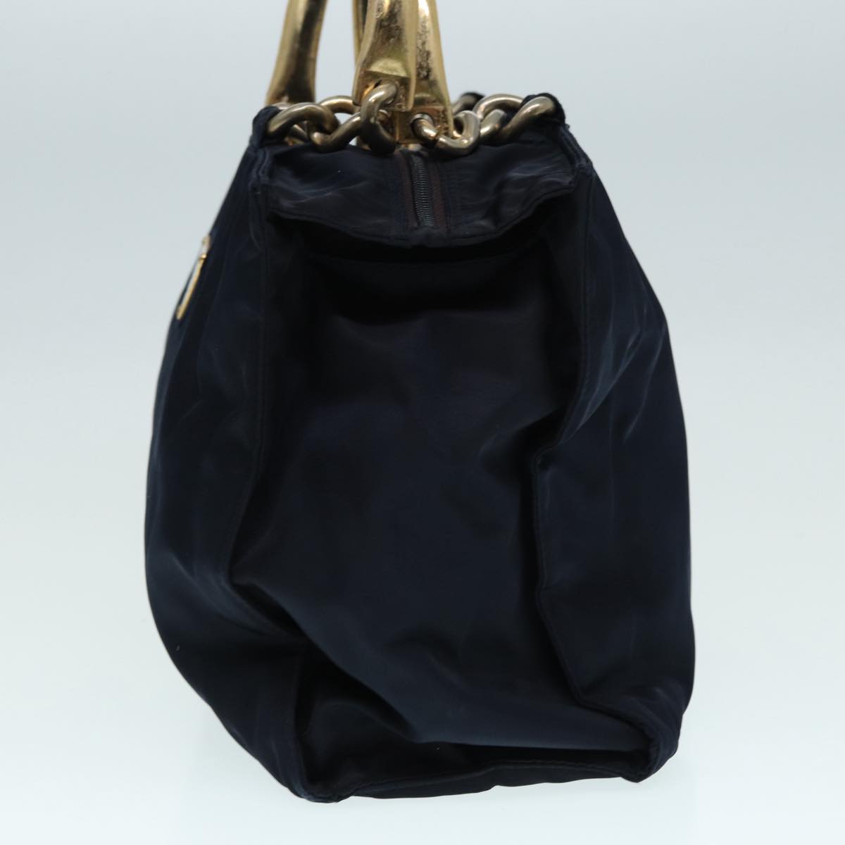 PRADA Hand Bag Nylon Navy 87347