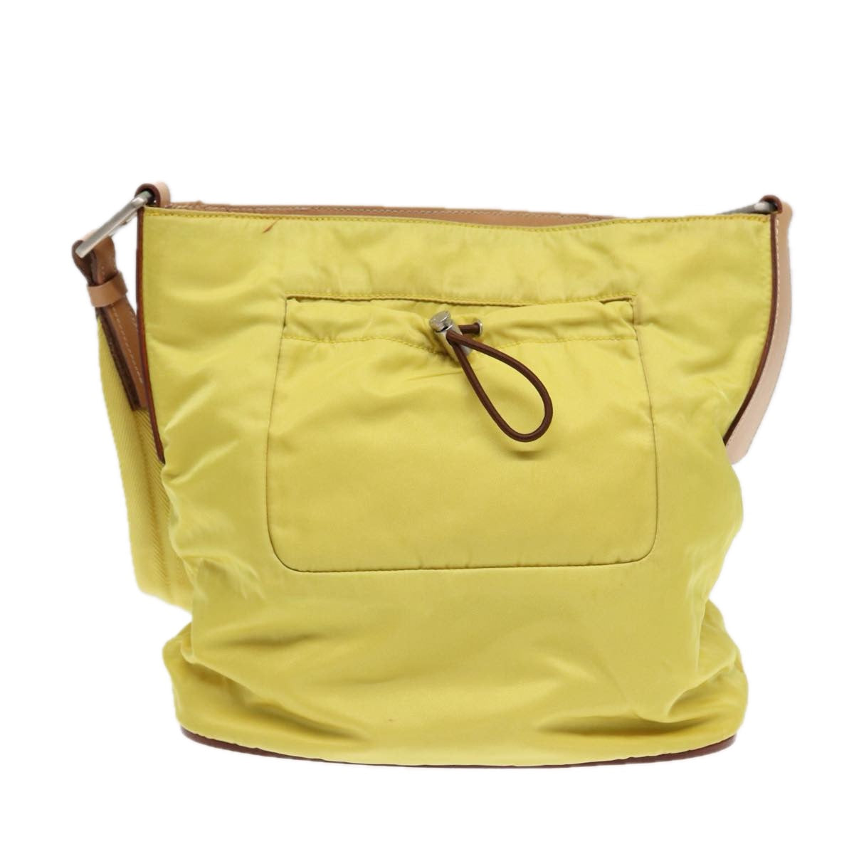 PRADA Shoulder Bag Nylon Yellow 87348