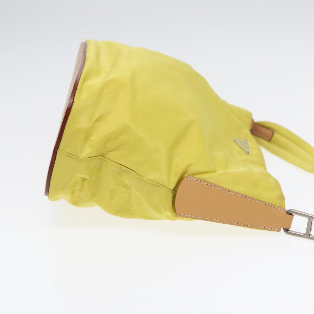 PRADA Shoulder Bag Nylon Yellow 87348