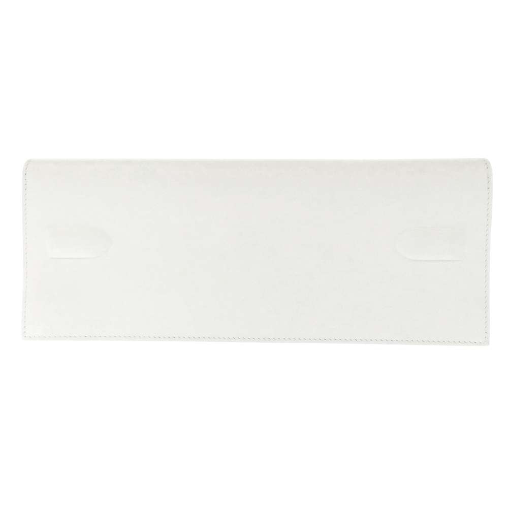 HERMES Birkin Shadow Clutch Bag New White Swift Leather