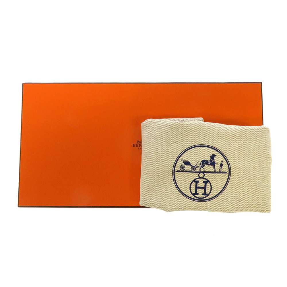 HERMES Birkin Shadow Clutch Bag New White Swift Leather