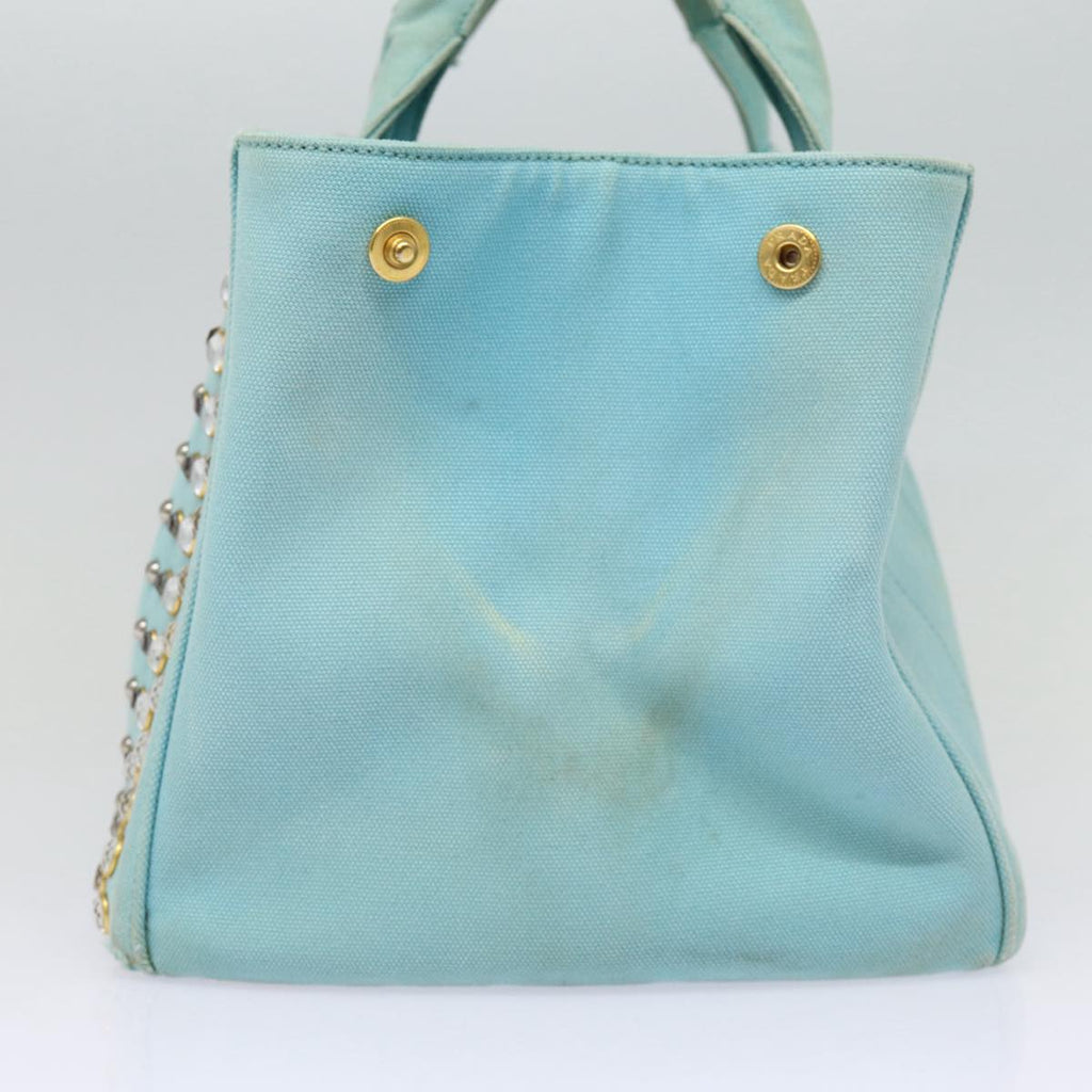 PRADA Canapa GM Hand Bag Canvas 2way Light Blue 87668