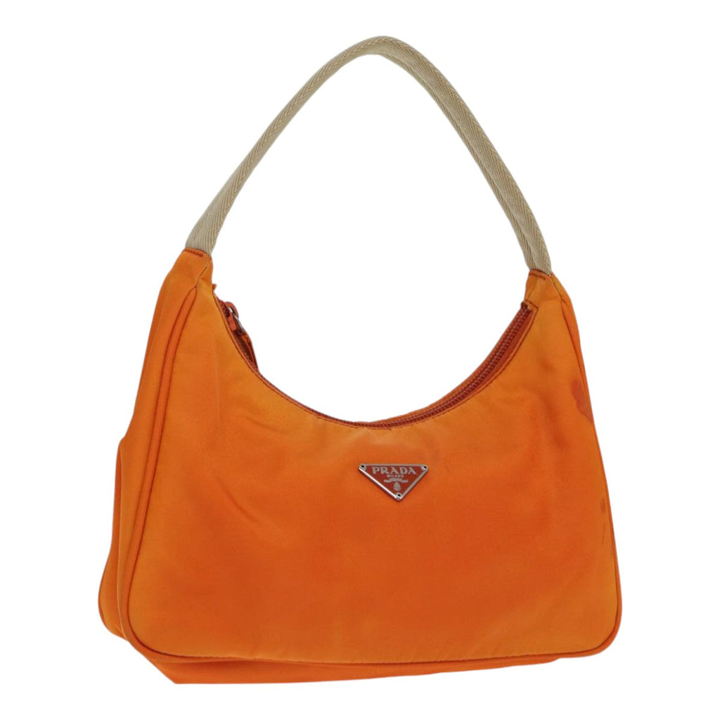 PRADA Hand Bag Nylon Orange 87671