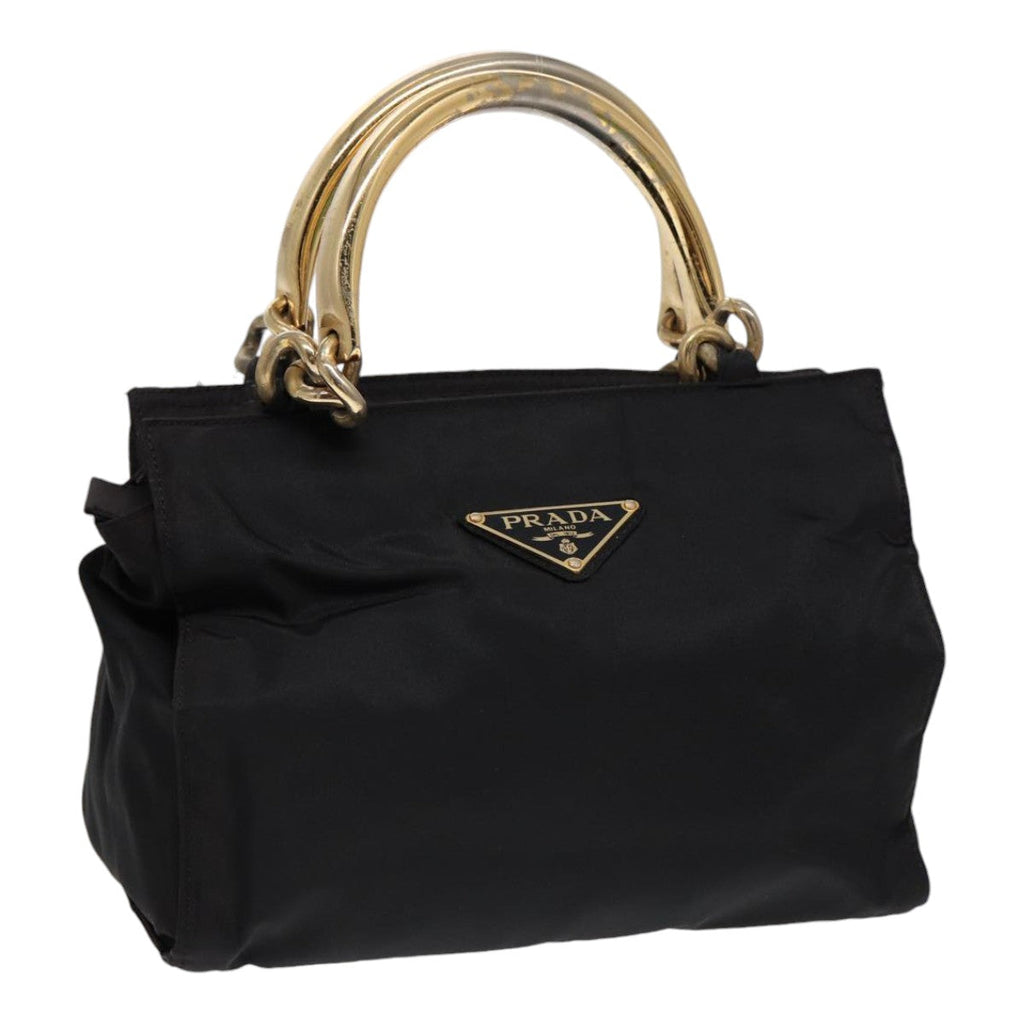 PRADA Hand Bag Nylon Black 87678