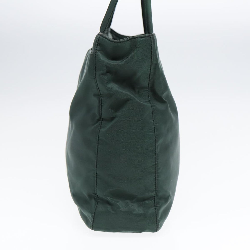 PRADA Tote Bag Nylon Khaki Silver 87760