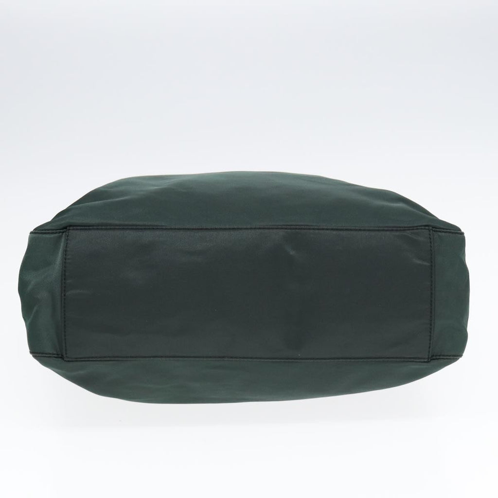 PRADA Tote Bag Nylon Khaki Silver 87760