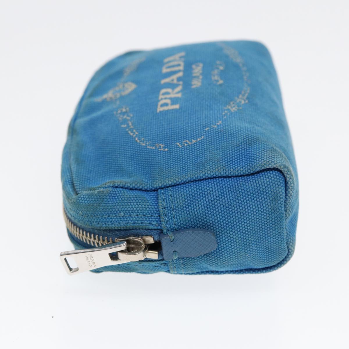 PRADA Pouch Canvas Light Blue 87800