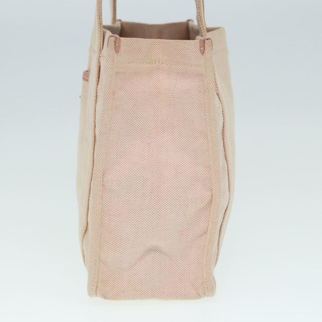 PRADA Hand Bag Canvas Pink Silver 88090