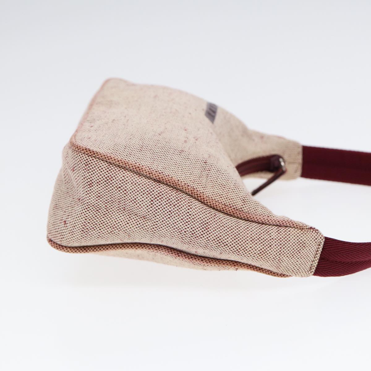 PRADA Sports Hand Bag Canvas Beige Silver 88097