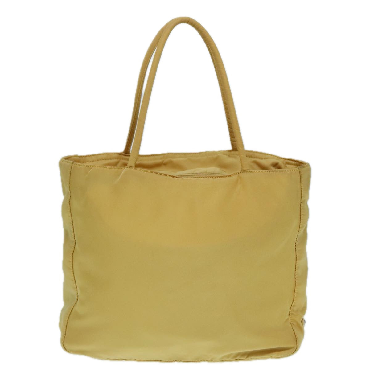 PRADA Hand Bag Nylon Yellow Silver 88229