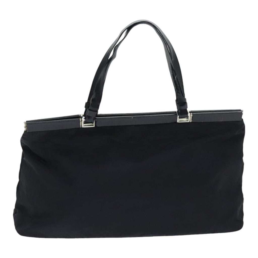 PRADA Tote Bag Nylon Black Silver 88231