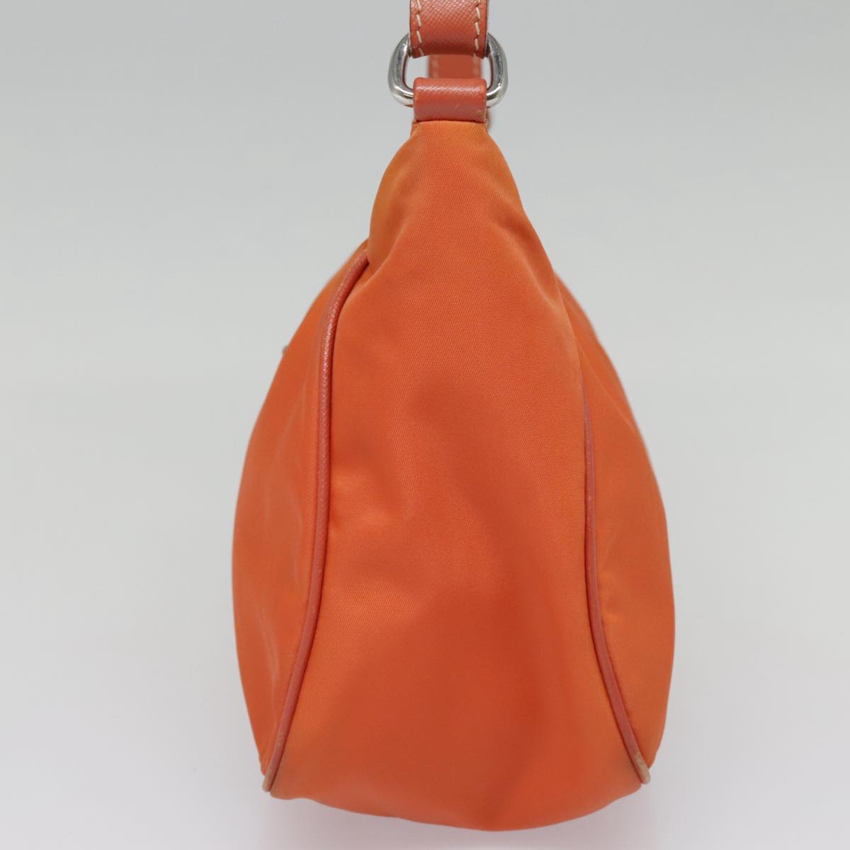 PRADA Shoulder Bag Nylon Orange Silver 88236