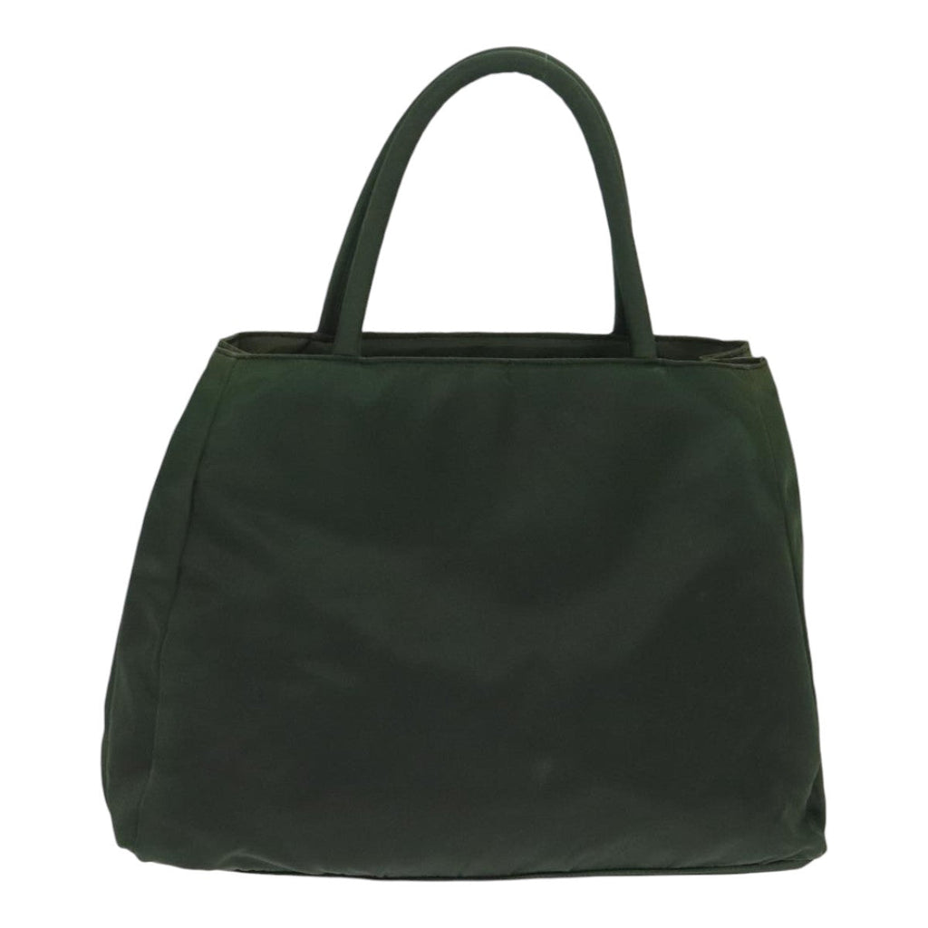 PRADA Hand Bag Nylon Green Silver 88239