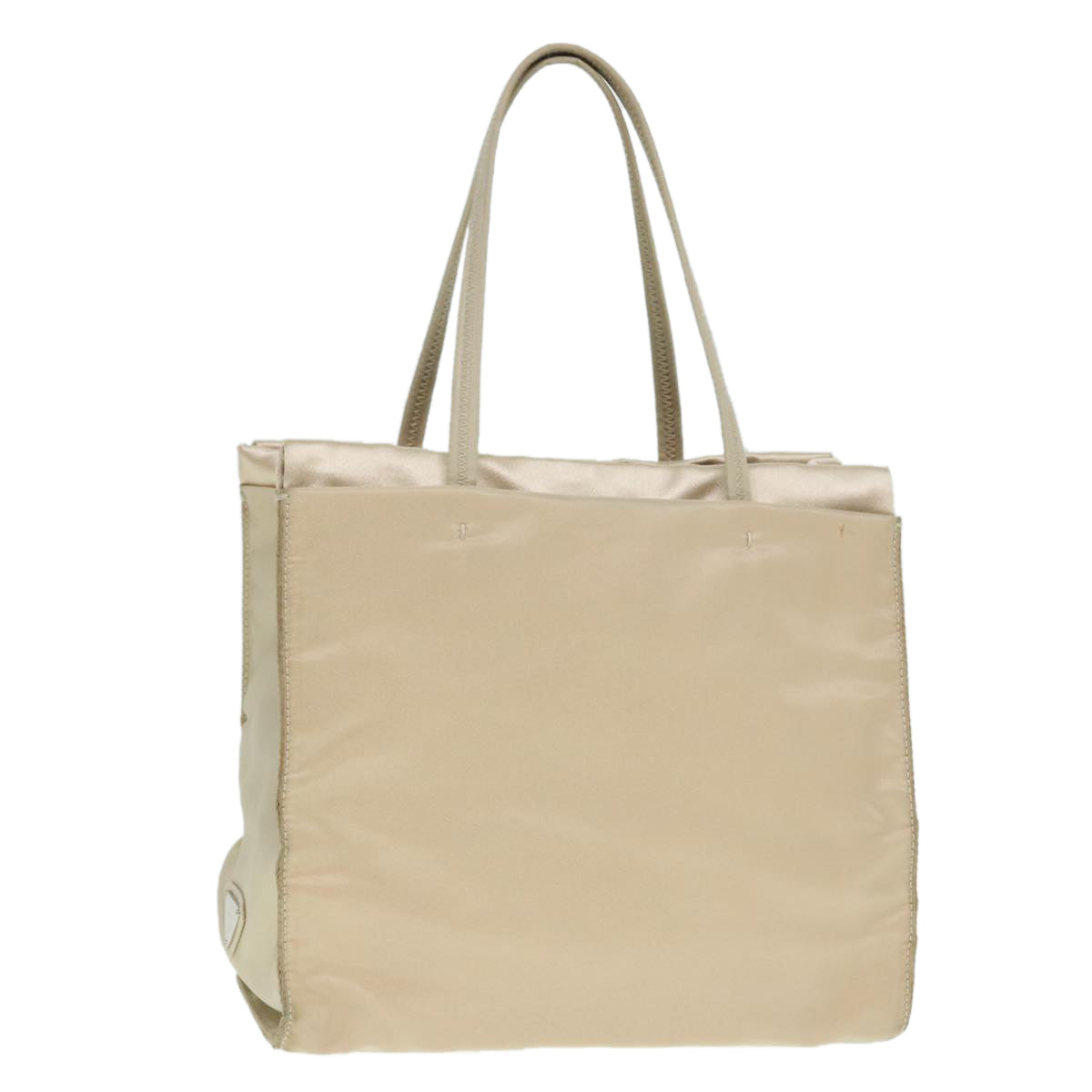 PRADA Hand Bag Nylon Beige 88246
