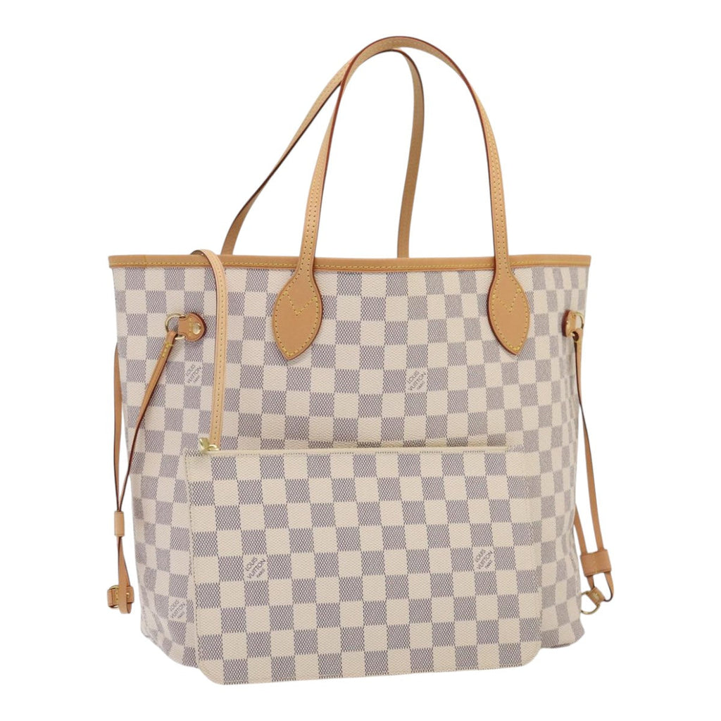 LOUIS VUITTON Damier Azur Neverfull MM Tote Bag N41605 LV 88277AV
