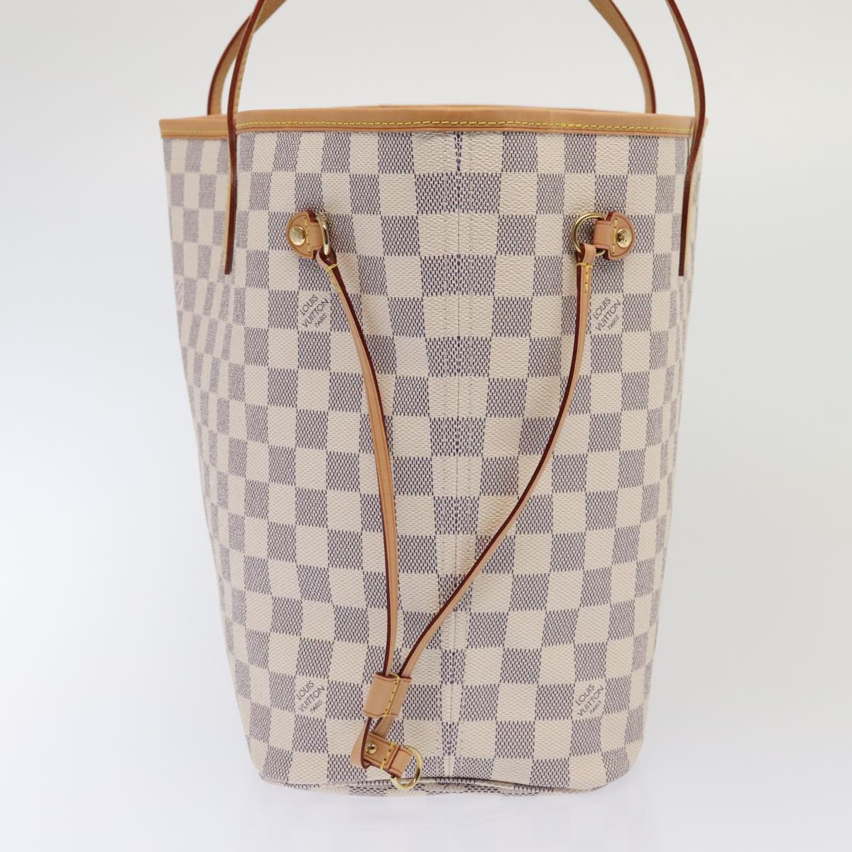 LOUIS VUITTON Damier Azur Neverfull MM Tote Bag N41605 LV 88277AV