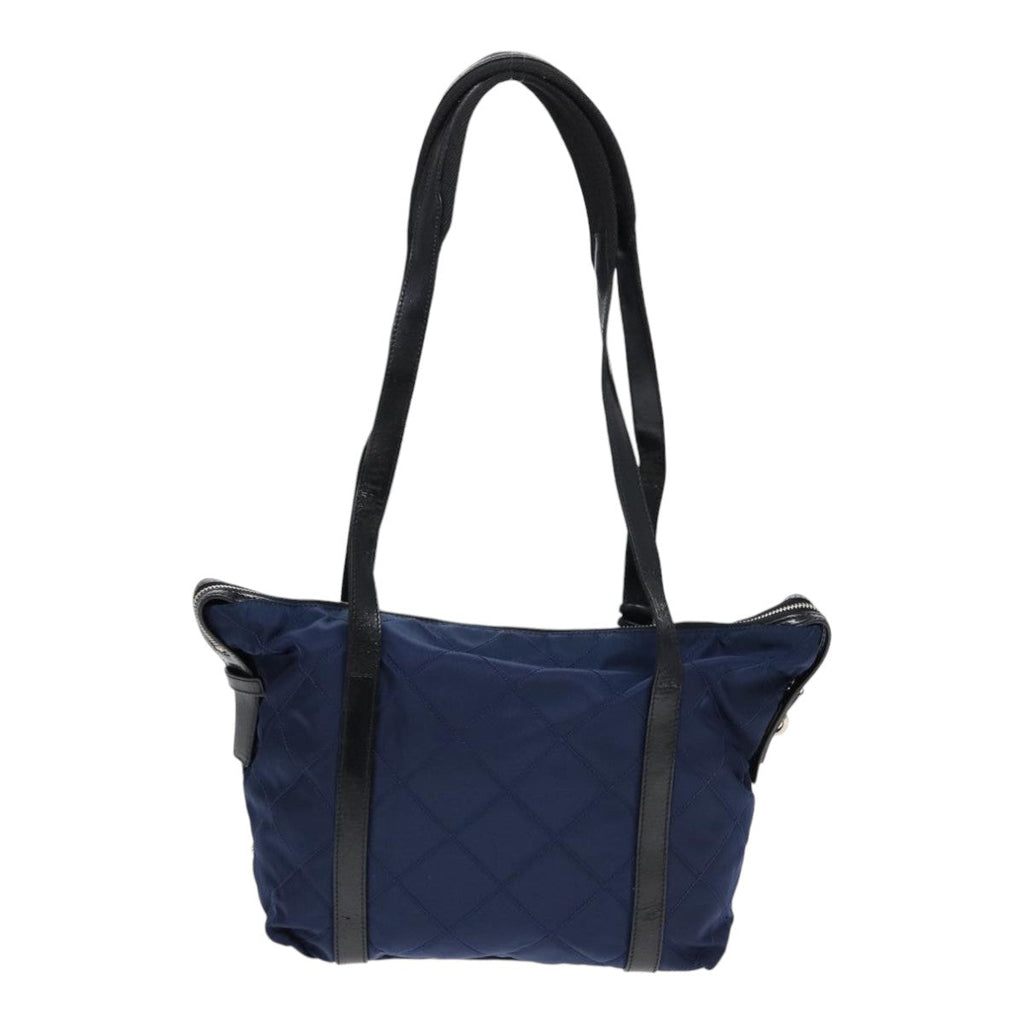 PRADA Shoulder Bag Nylon Navy Silver 88342