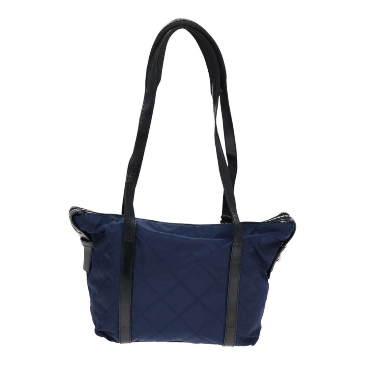 PRADA Shoulder Bag Nylon Navy Silver 88342