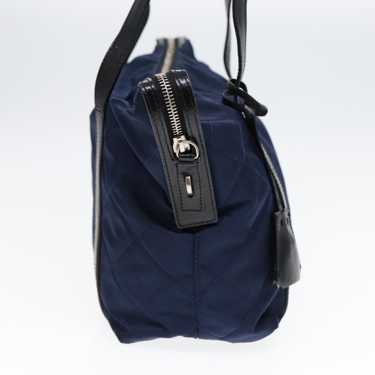 PRADA Shoulder Bag Nylon Navy Silver 88342