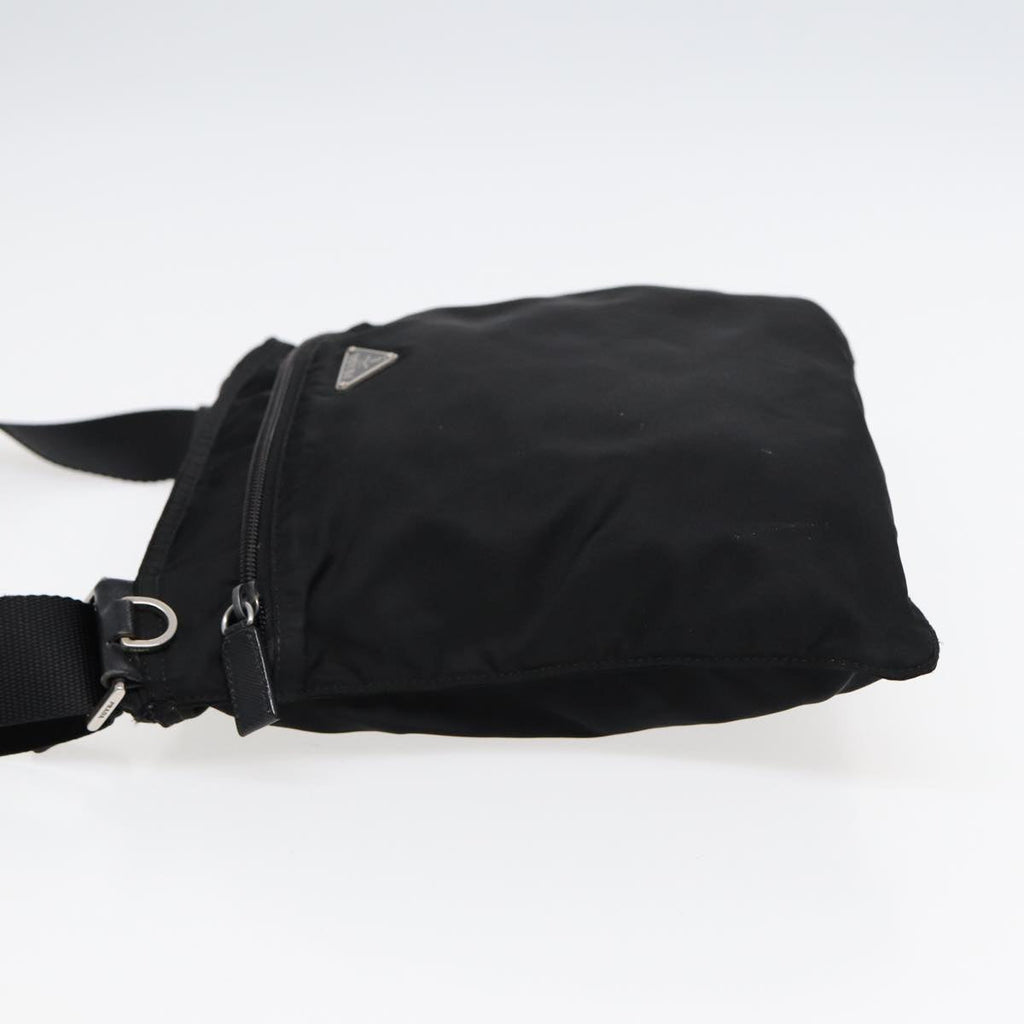 PRADA Shoulder Bag Nylon Black Silver 88470